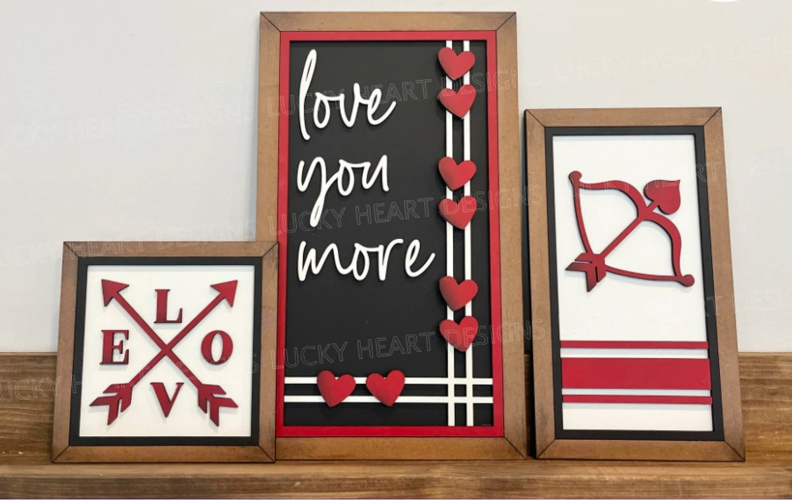 Love You More Valentine Frame Set