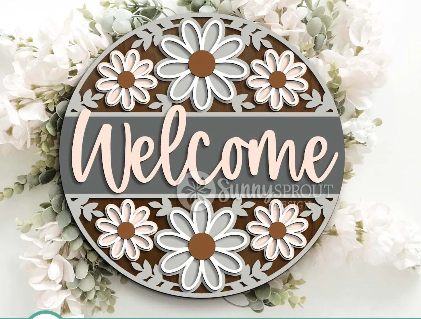 Welcome Daisy Round- DIY Blank