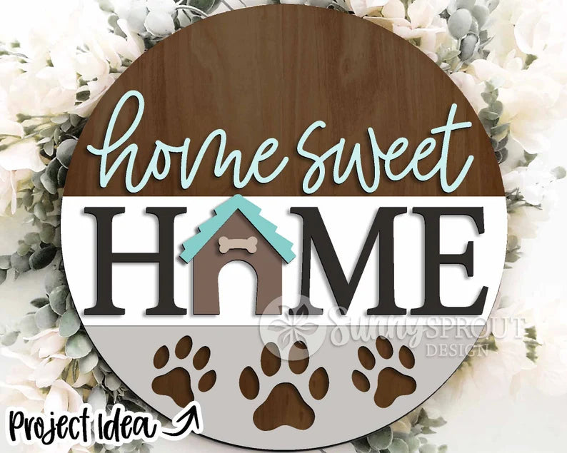 Home Sweet Home Dog House Round- Paint Party Kit