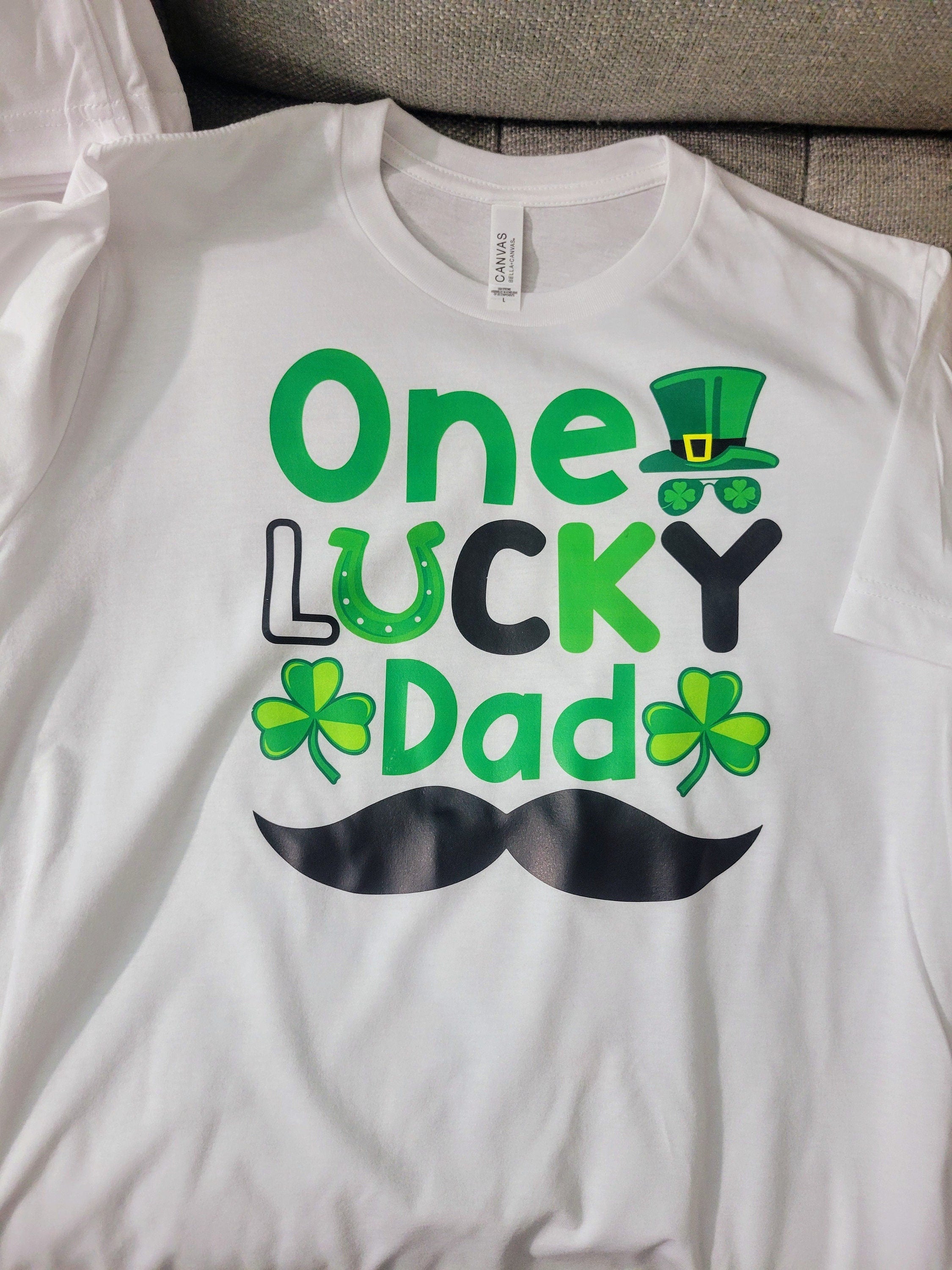 One Lucky Dad- Long, Short Sleeve T, Tote Bag, Crew, Hoodie, Unisex/Youth
