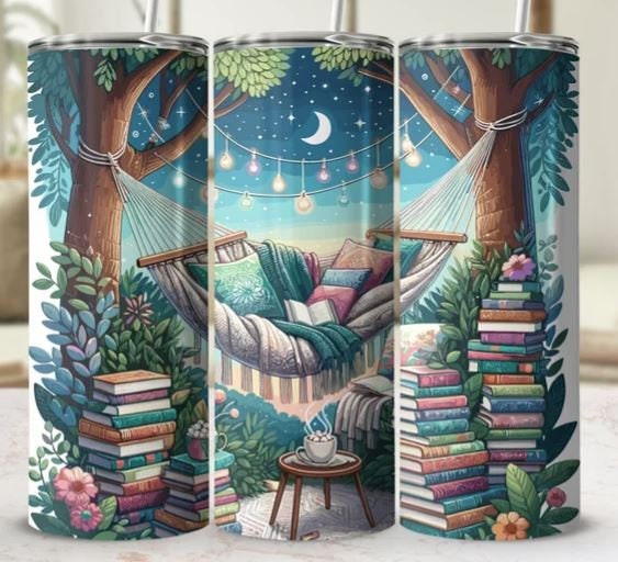 Reading Under the Stars 20oz Sublimated Tumbler or 15oz Coffee Mug, coasters, mouse pad