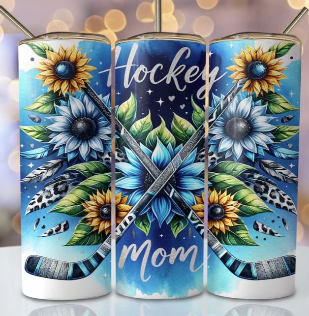 Hockey Mom 20oz Sublimated Tumbler or 15oz Coffee Mug, coasters, mouse pad